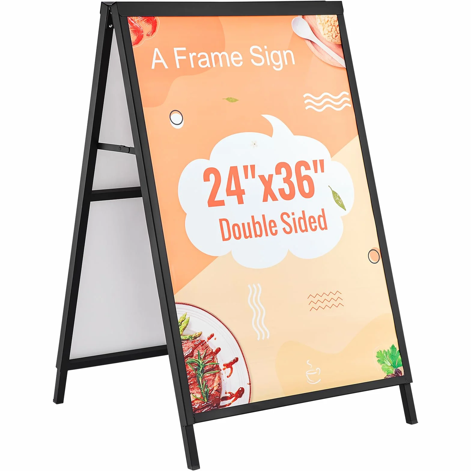 VEVOR Stoper dla klientów, stojak na chodnik, tablica reklamowa 61 x 91 cm, stojak na plakat, stal Q235, stojak na plakaty z ramą A, stojak reklamowy, stojak na chodniki do restauracji, barów, kawiarni, firm itd.