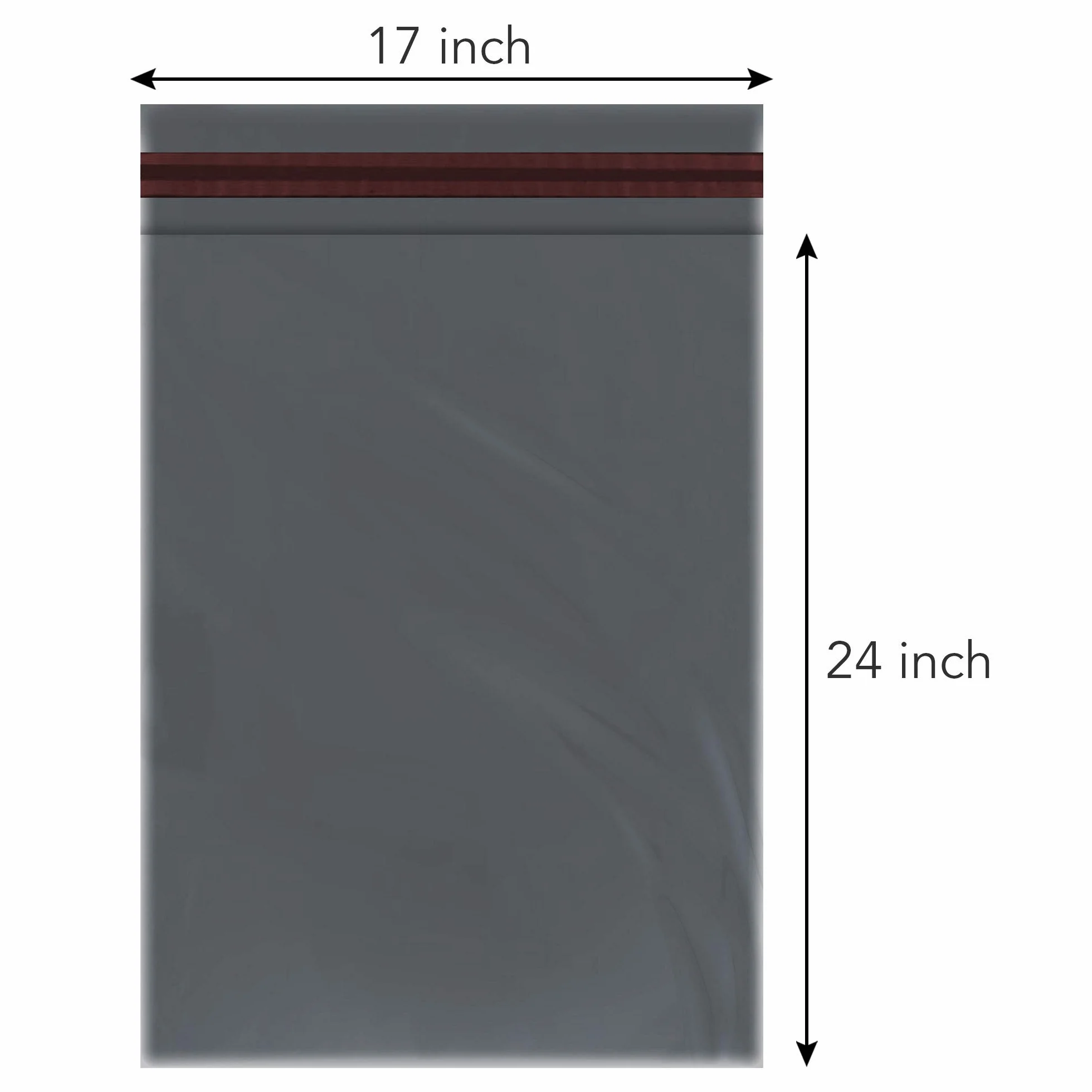 iSOUL 25 x mocne, duże szare torby pocztowe 43 x 610 cm (zastosowanie w paczce, dostawie, wysyłce, paczce) [432 mm x 610 mm]