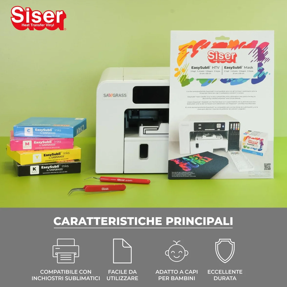 Siser Easy Subli Pack 5+5 termotransferowy winyl do druku sublimacyjnego A4