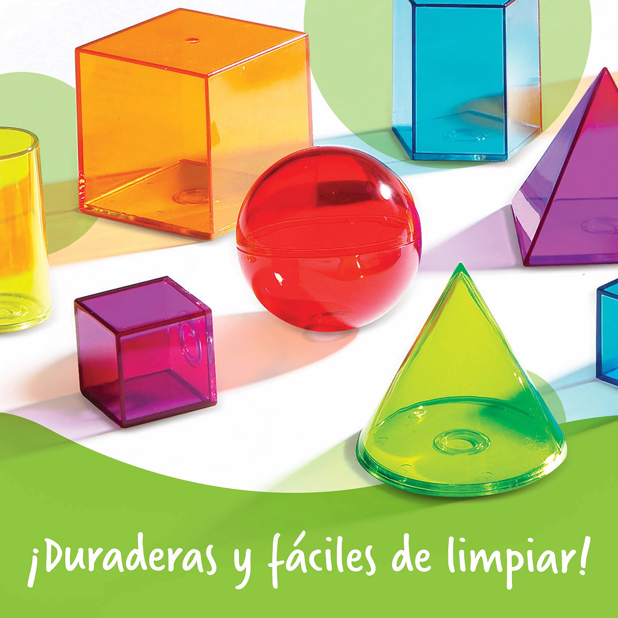 Learning Resources View-Thru Kolorowy Geometryczny Ksztalty 14-Kawałek Zestaw