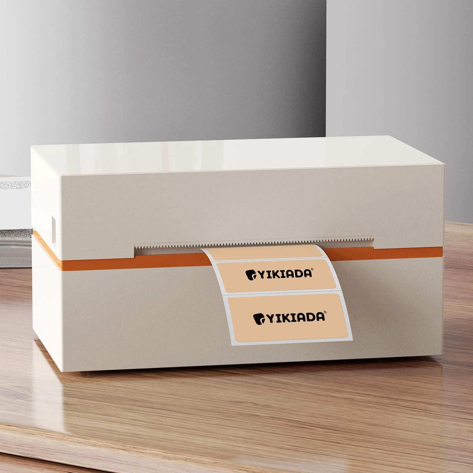 Brązowe bezpośrednie etykiety termiczne winylowe 3 × 5 cm samoprzylepne prostokątne naklejki rolka wodoodporne naklejki do drukarki etykieta z imieniem do kodu QR DIY adres biura 500 szt