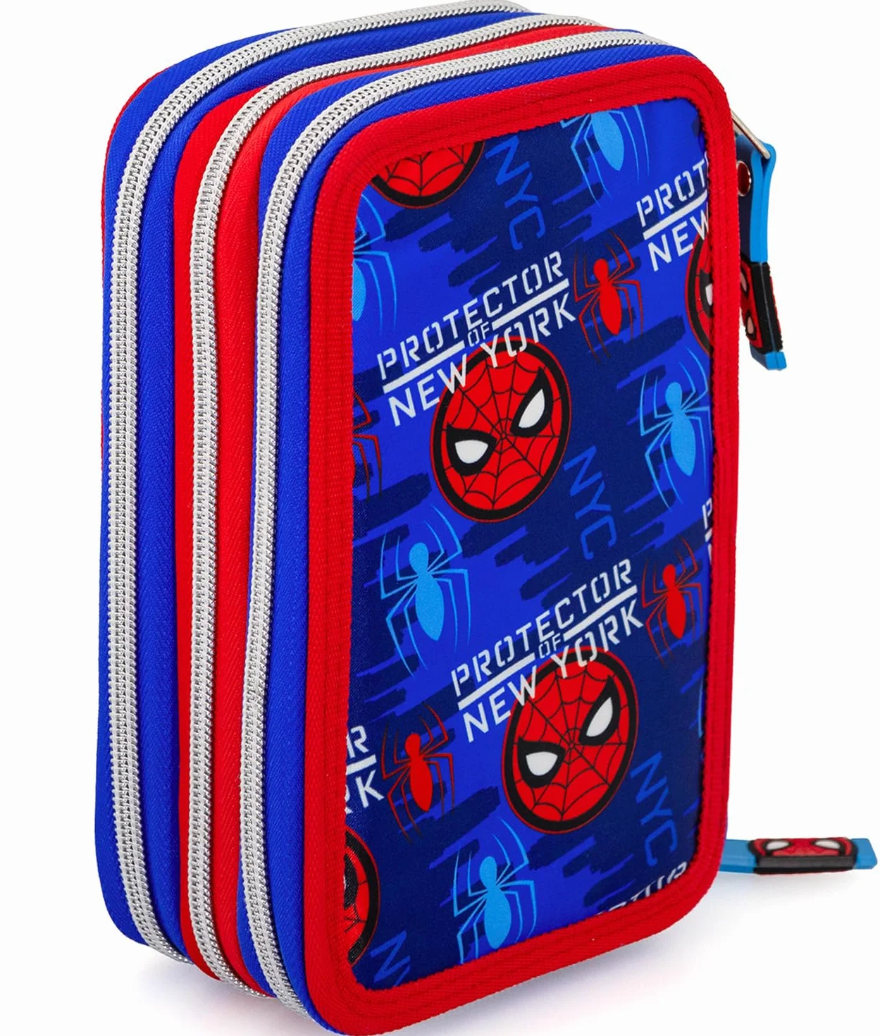 Piórnik z potrójnym wypełnieniem 44 akcesoria szkolne 20 cm Spiderman