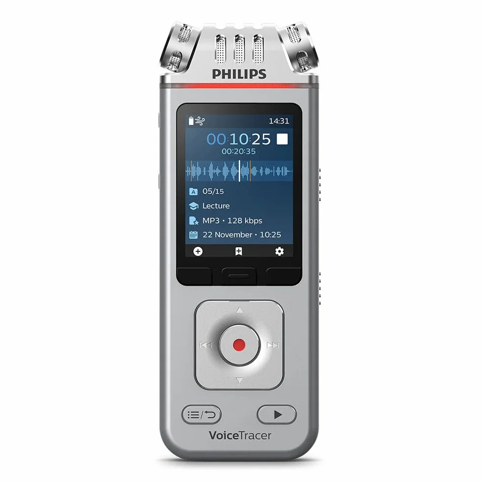 Philips DVT4110 Przenośne Urządzenie Rejestrujące, Srebrny, 8 GB