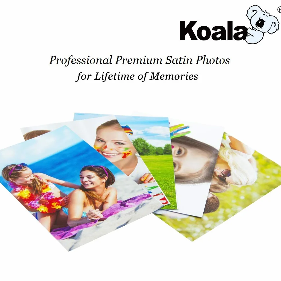 KOALA Papier fotograficzny satynowy A4 250 g/m² 50 arkuszy do drukarek atramentowych Canon HP Epson