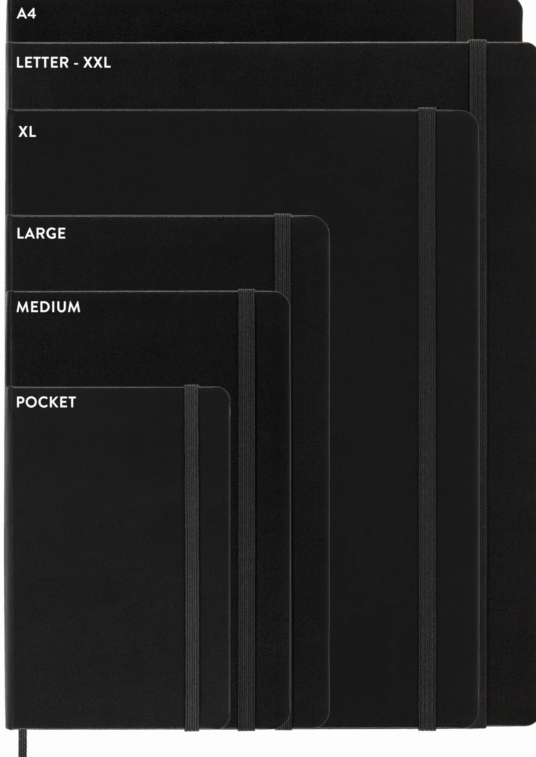 Moleskine Planer tygodniowy, z miejscem na notatki 12 miesięcy 2025, twarda okładka i elastyczne zamknięcie, kolor czarny, duży format, 13 x 50 cm