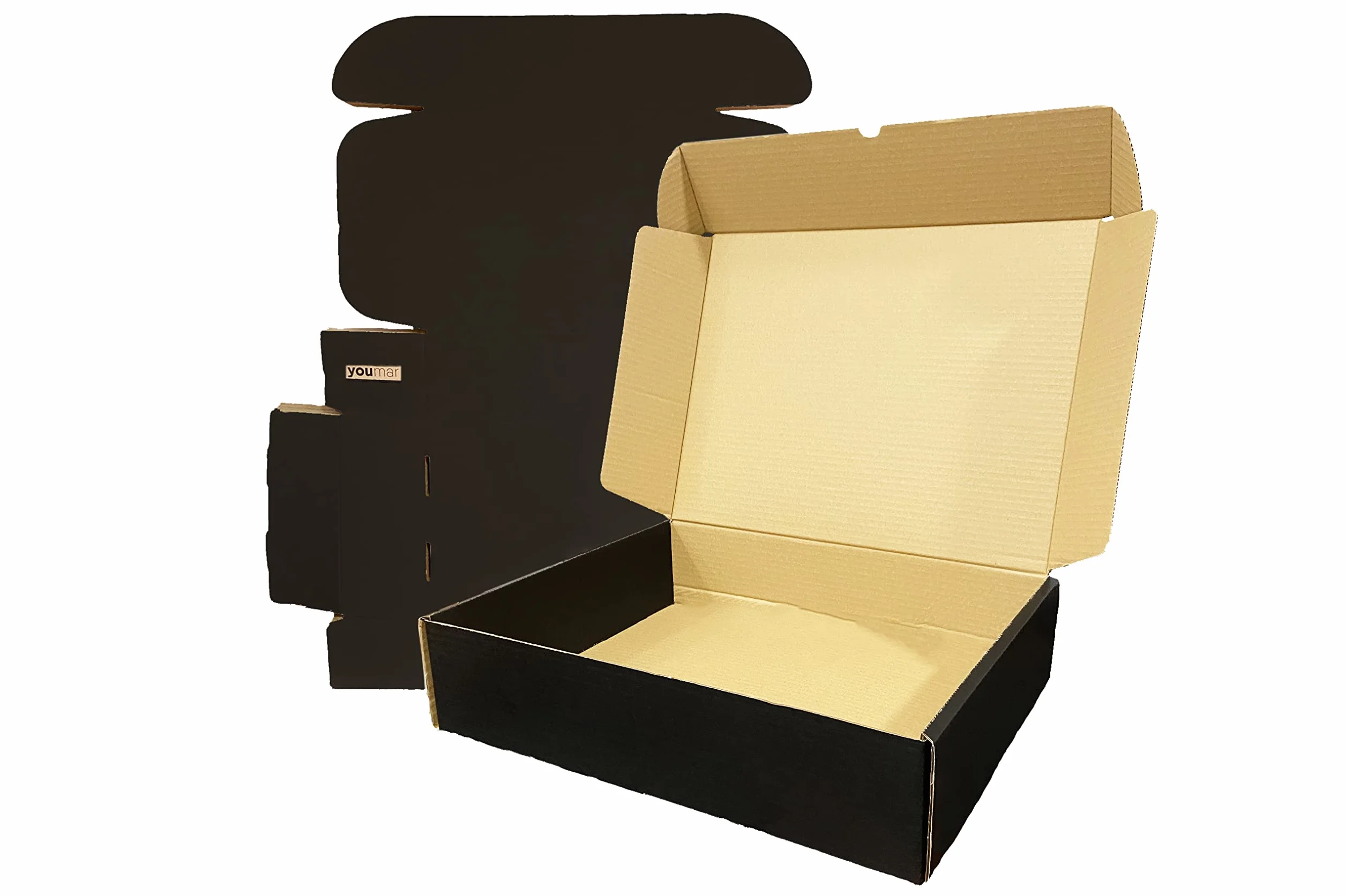 Kartony wysyłkowe samonastawne 25 szt. 18 x 8 cm czarne