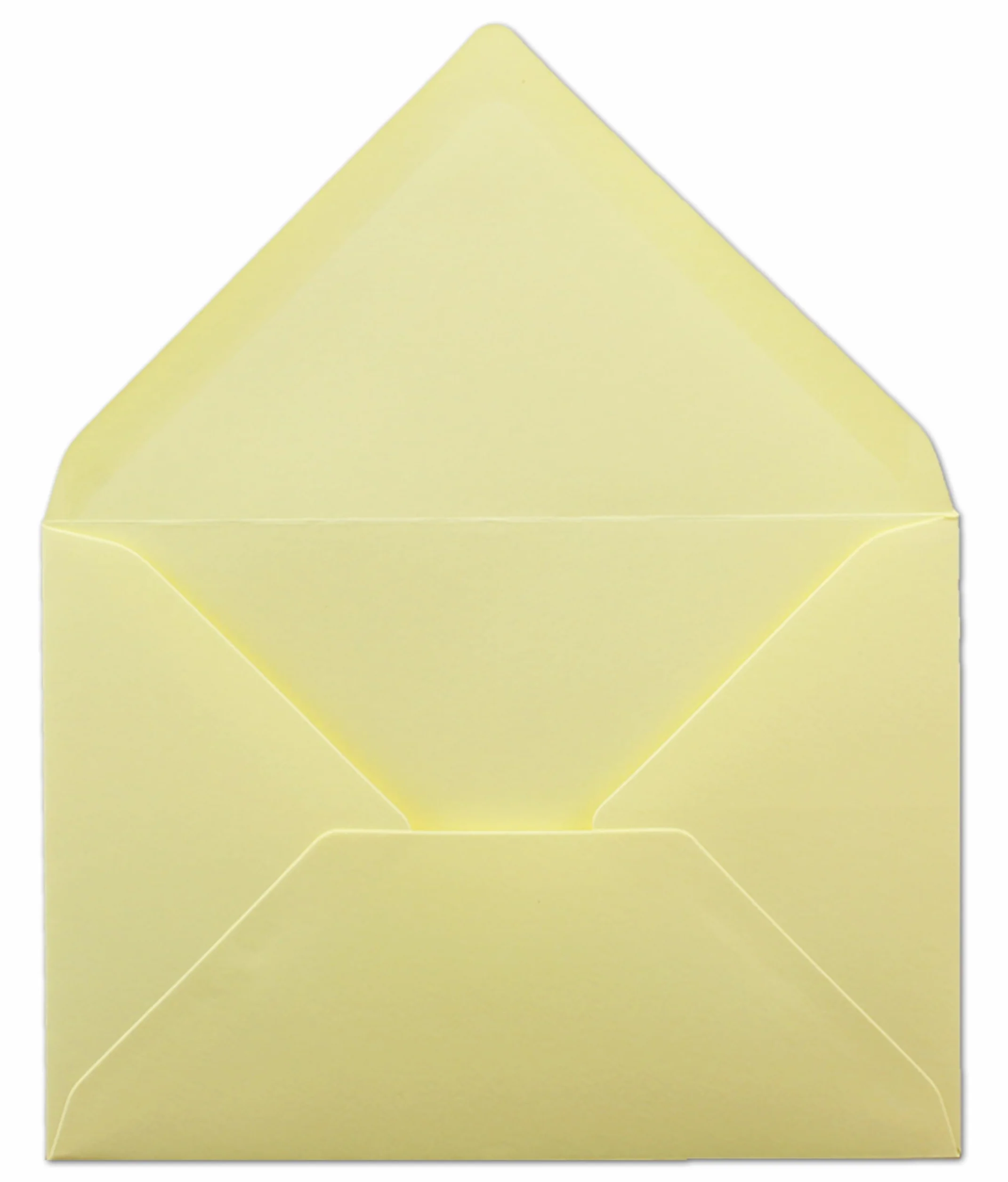 50 x koperty B6-17,5 x 12,5 cm – pastelowy żółty – klejenie na mokro ze spiczastą klapką – 120 g/m² – na wesele, kartki z życzeniami, zaproszenia