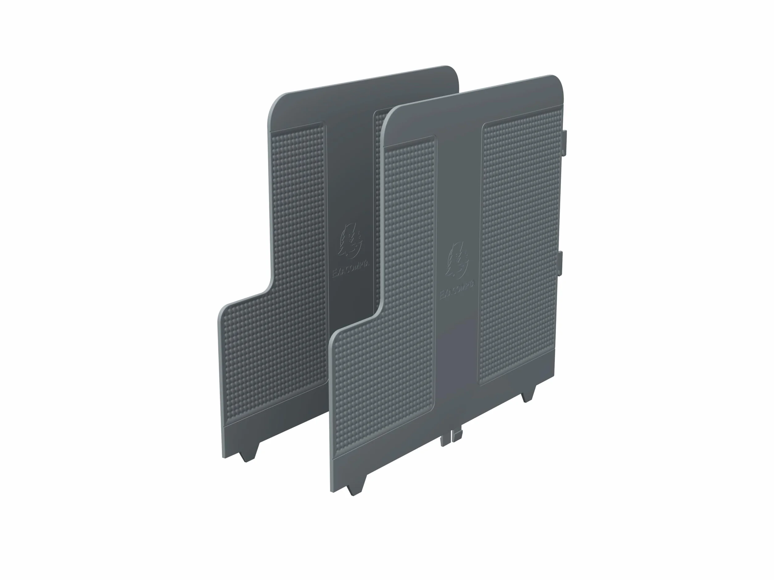Exacompta 39107D System segregacji Modulotop, zestaw z 2 przegrodami ECOBlack, pasujący do systemu archiwizacyjnego Modulotop ECOBlack, organizacja dokumentów, 1 zestaw kolor szary