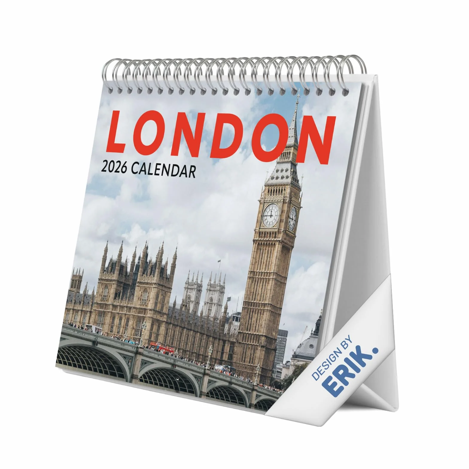 Grupo Erik Desk Calendar 2026 - London Monthly Planner, Desktop Gifts Under 10 Pounds