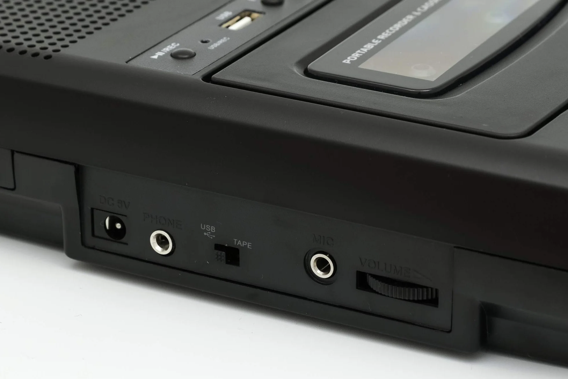 GPO CRS132 nagrywarka kasetowa USB z wbudowanym mikrofonem, regulacja głośności, czarny