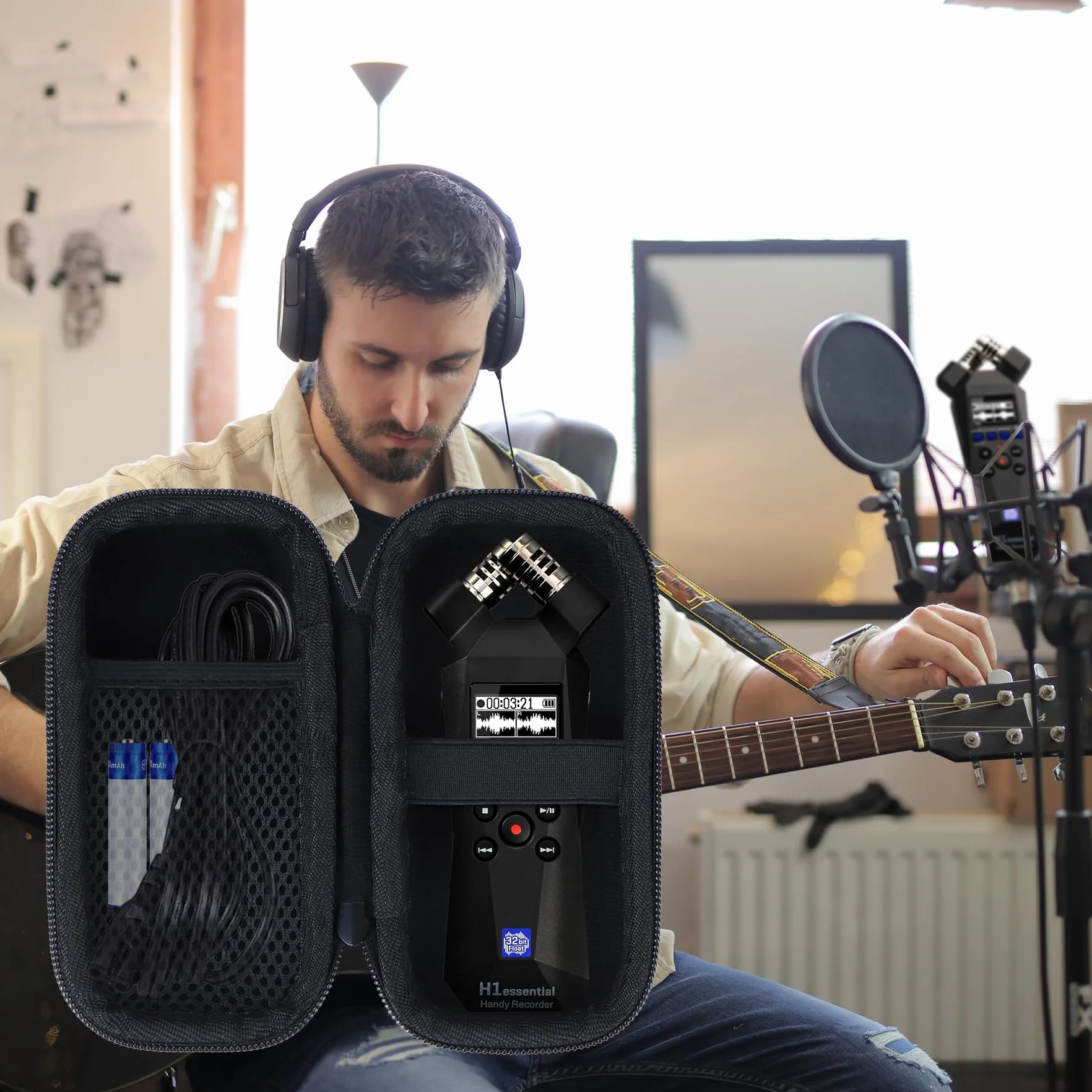 Lebakort Twarde etui pokrowiec na Zoom H1n / Zoom H1essential Przenośny rejestrator stereo