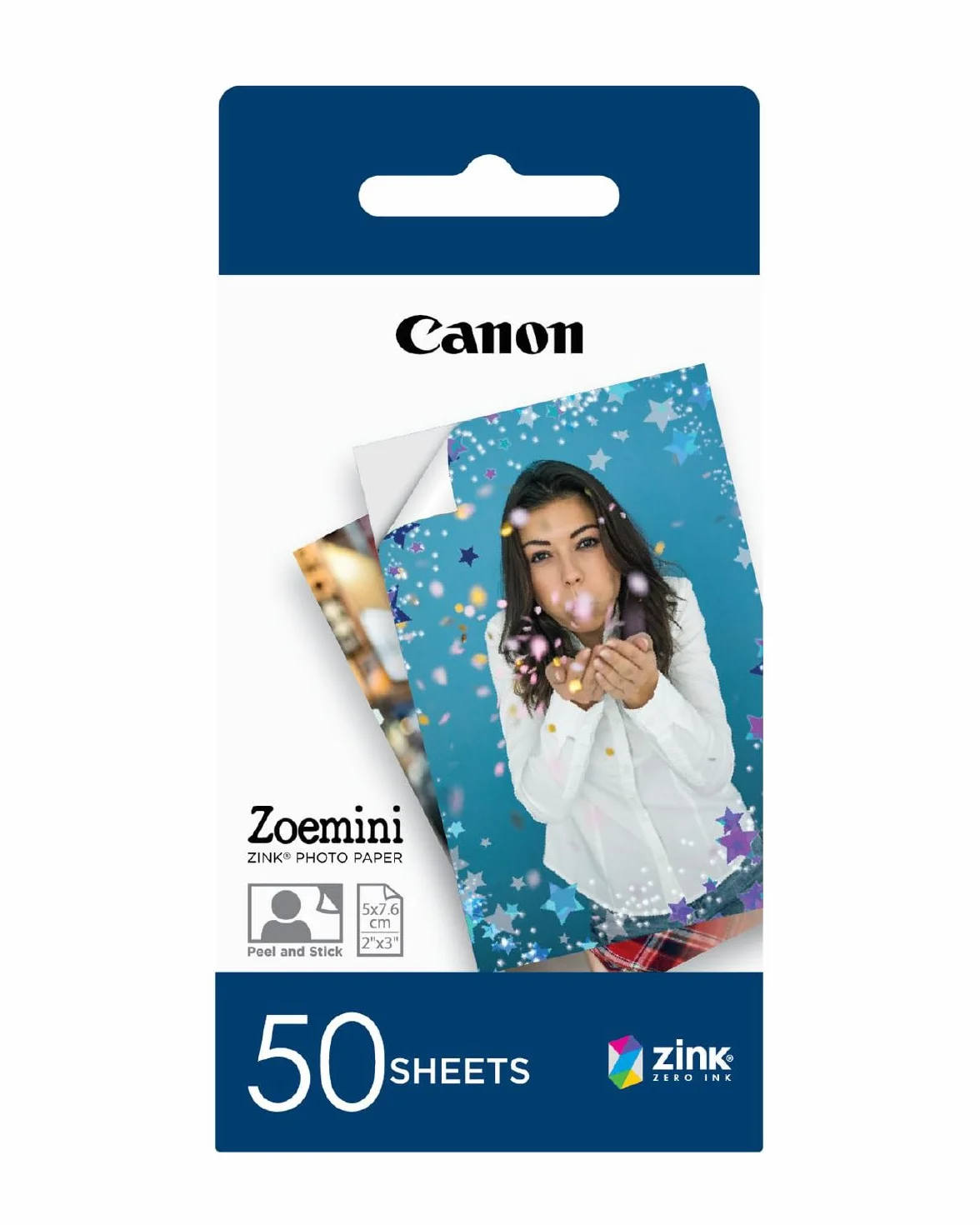 Canon 3215C002 Zoemini ZINK Papier Fotograficzny, Biały, 50 Arkuszy