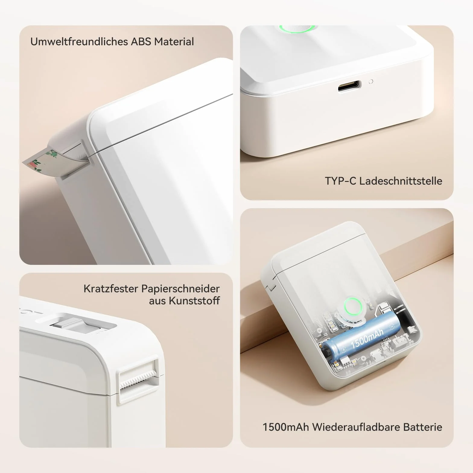 NIIMBOT D110 Upgrade Drukarka etykiet Bluetooth, przenośna termoetykieciarka, iOS Android