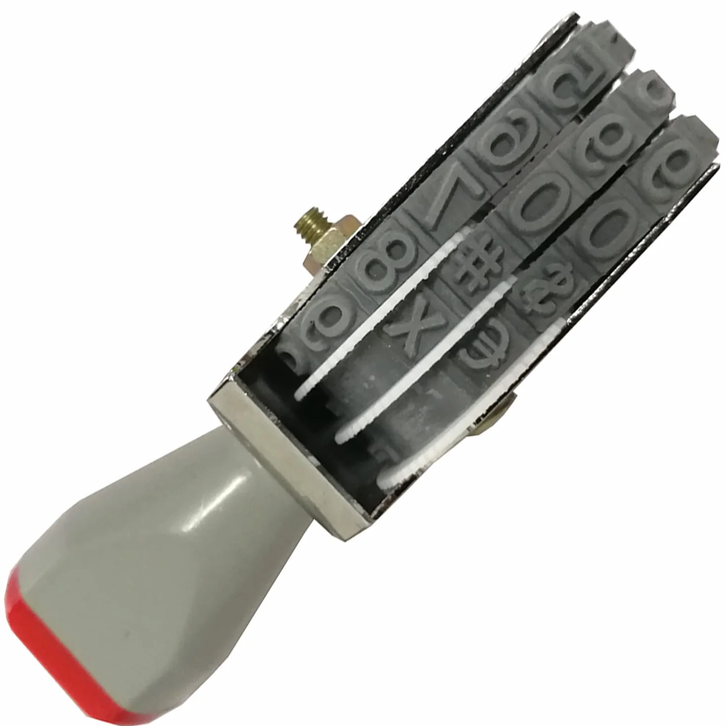 ZENG Regulowany 3-cyfrowy ręczny znaczek z cyfrą 0-9 i symbolami narzędzie do numeracji biurowej metalu/gumy nadruk 18 x 7 mm