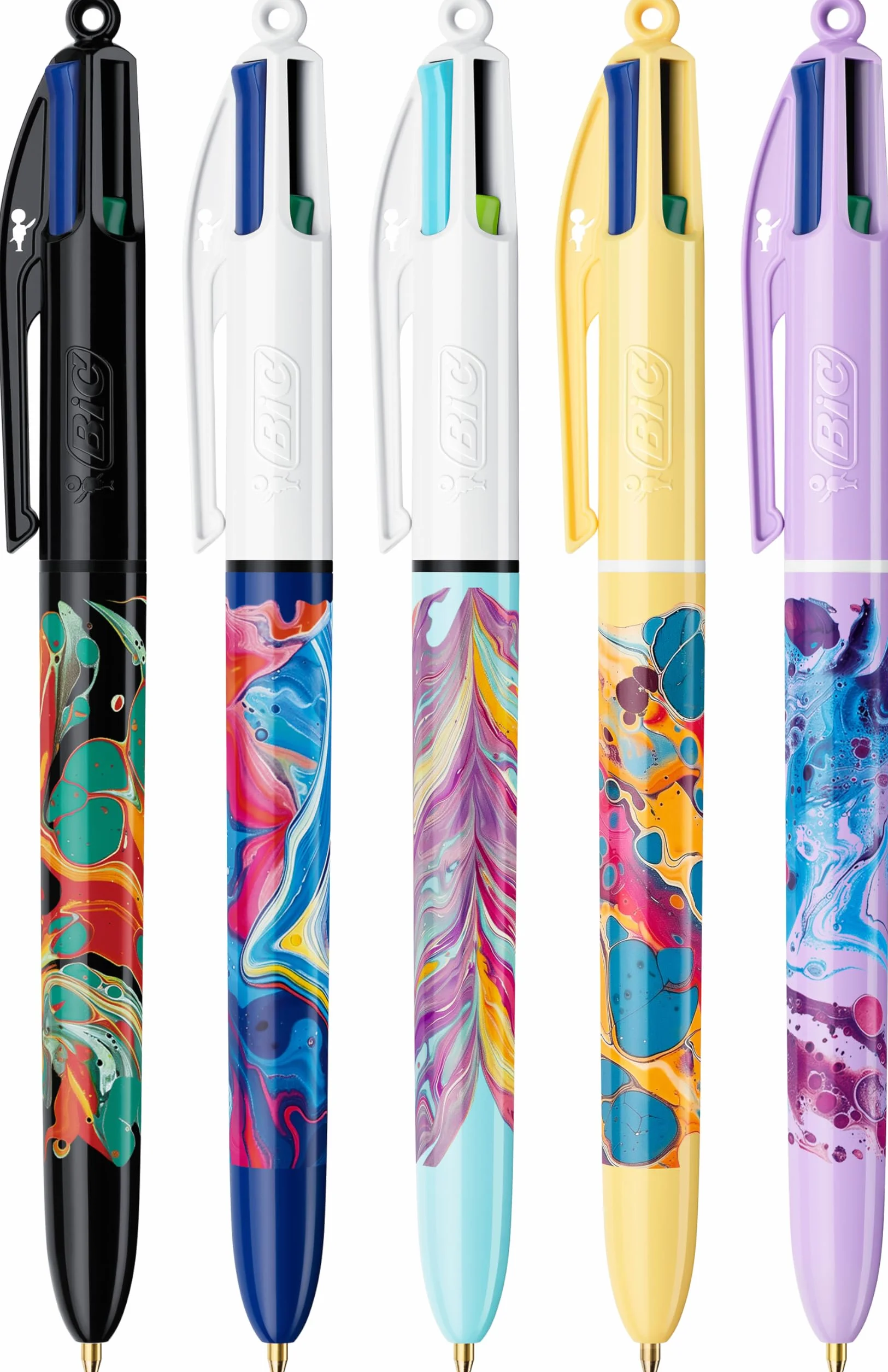 BIC 4 Colours Message Botanical Długopis AST Blister 5szt