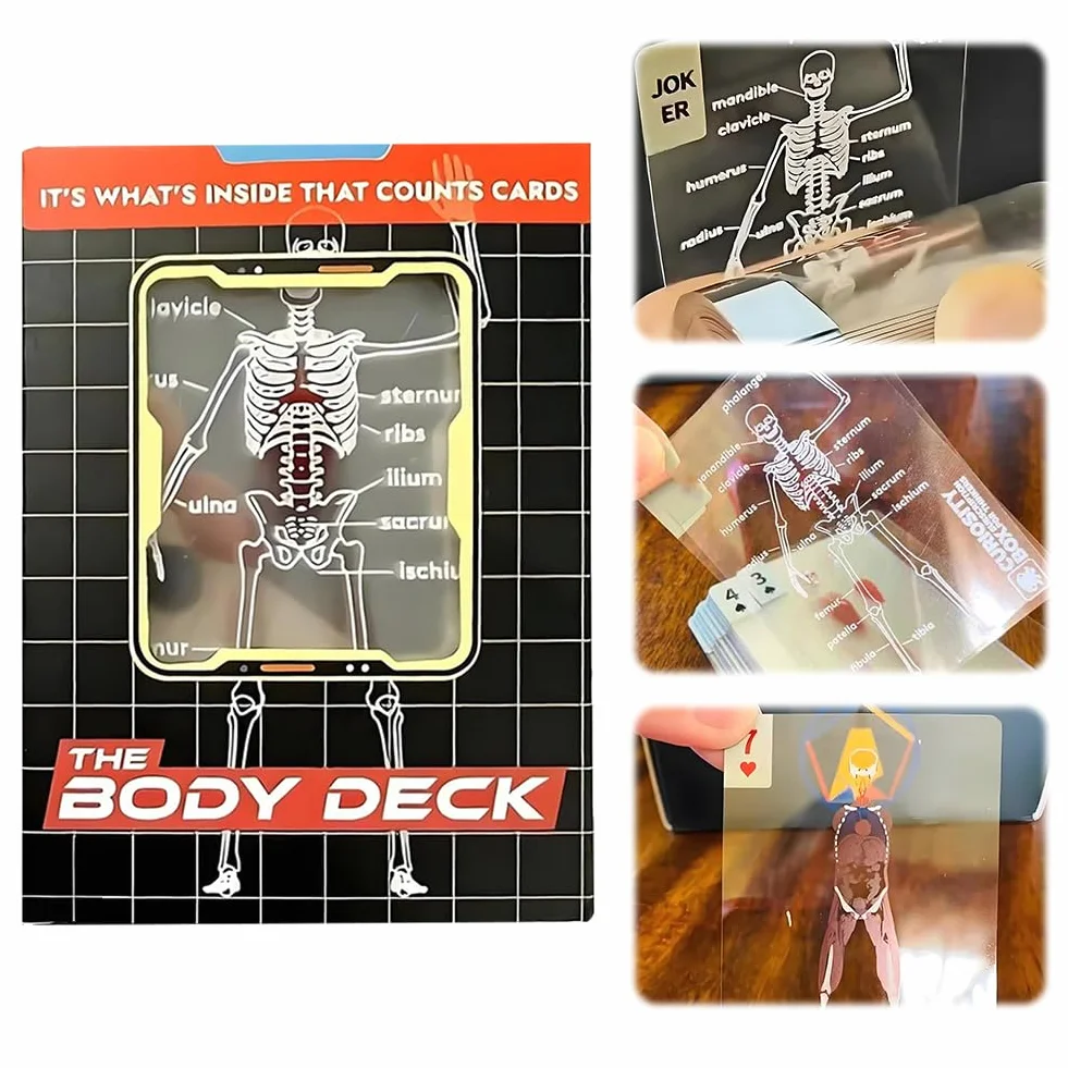 The Body Deck-Discover The Cuda Body Deck Funny Anatomy Playing Cards, 3D obraz ludzkiego ciała, pokład z półprzezłami
