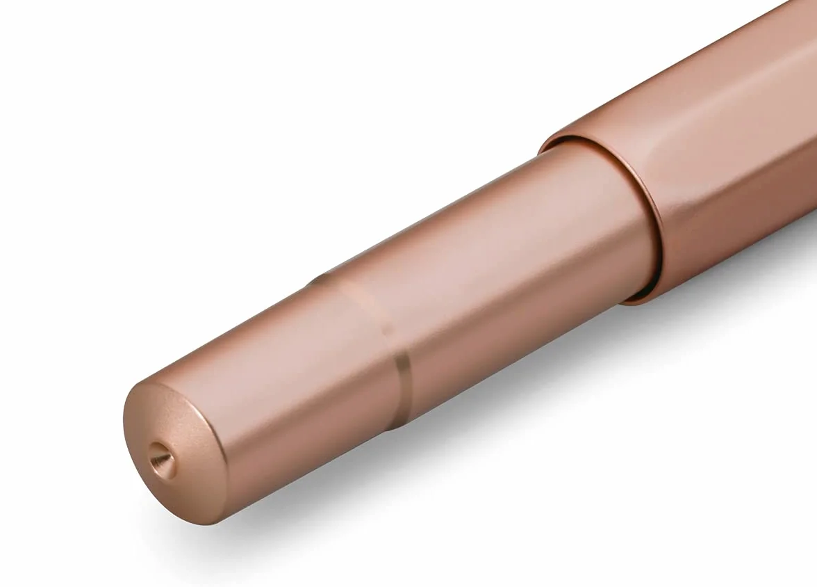 Kaweco Wieczne pióro Al Sport I luksusowe pióro wieczne premium do wkładów atramentowych z wysokiej jakości stalówką I sportowe pióro 13,5 cm, różowe złoto, szerokość stalówki: M (M)