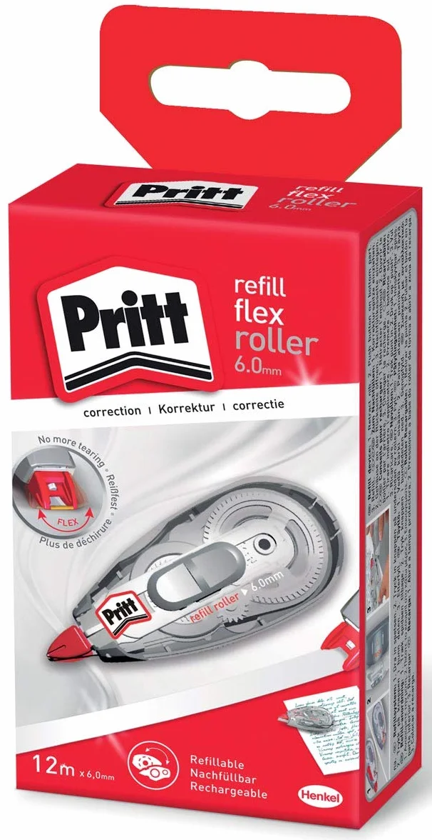Pritt PRR6H korektor Refill Flex, długość paska: 12 m, szerokość paska: 6 mm, 5 sztuk