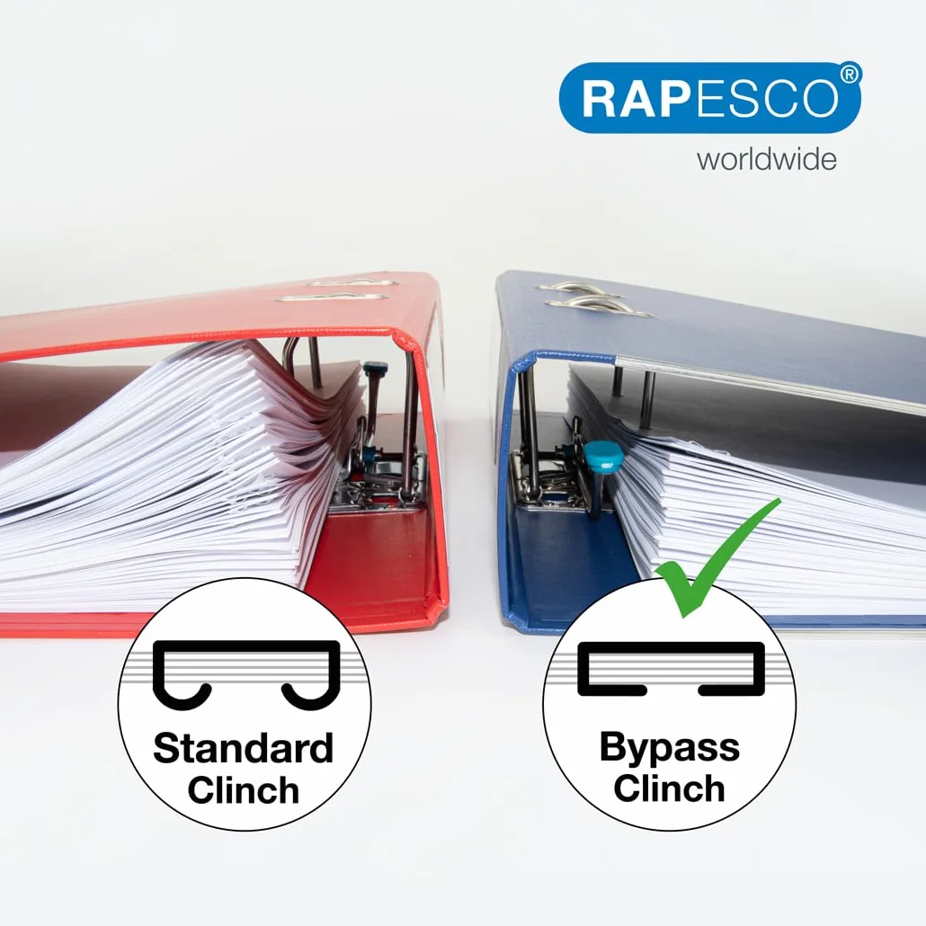 Rapesco 1688 ECO zszywacz płaski Less Effort z 2000 sztukami zszywek 24/6 mm, wydajność zszywania 35 arkuszy, wymaga zszywek 24/6 mm, czarny