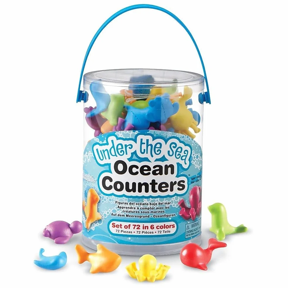 Learning Resources Under The Sea Ocean Counters Wanna 72-Kawałek Zestaw