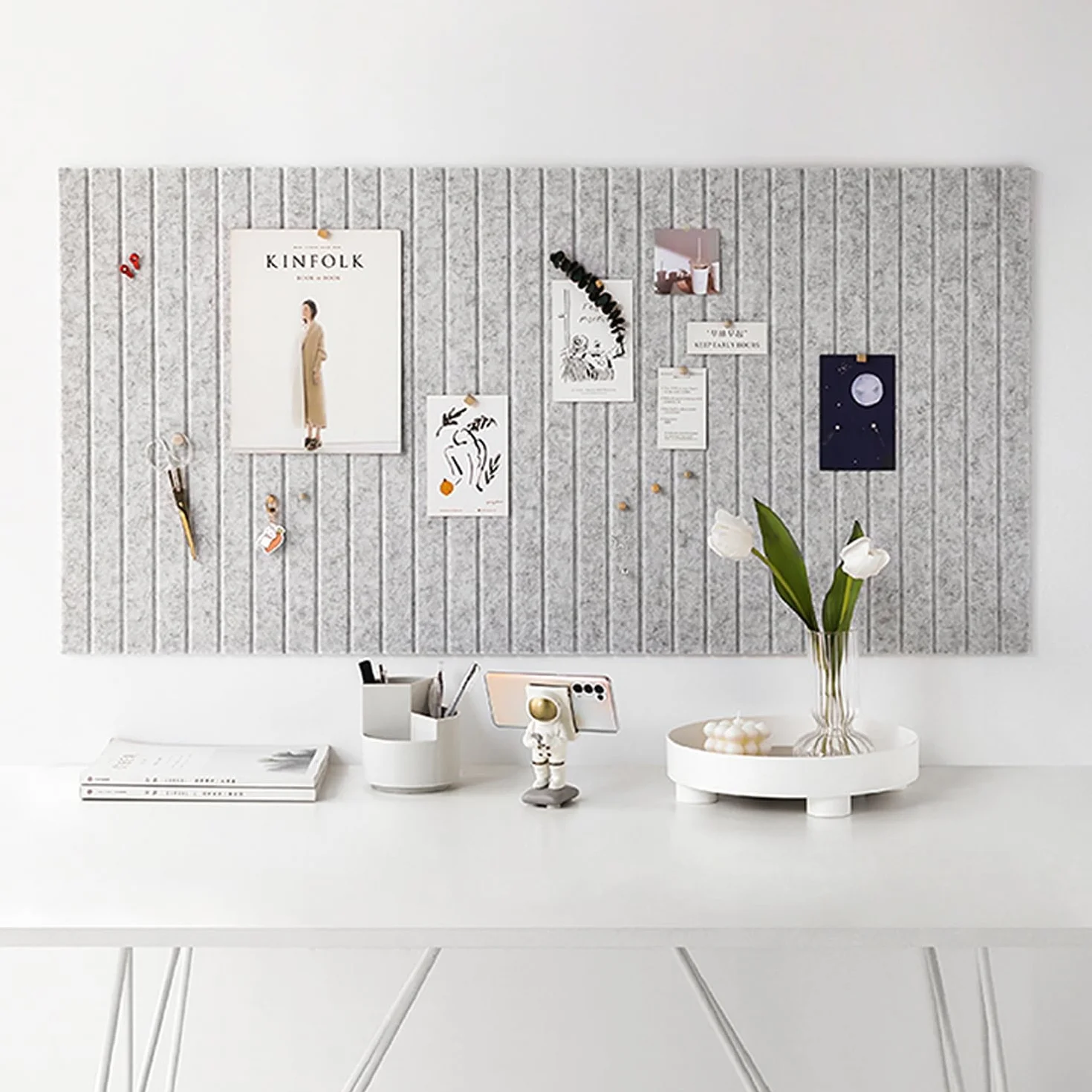 Acidea 12-pak filcowych tablic ogłoszeniowych 120x90 cm panel korkowy z pinezkami