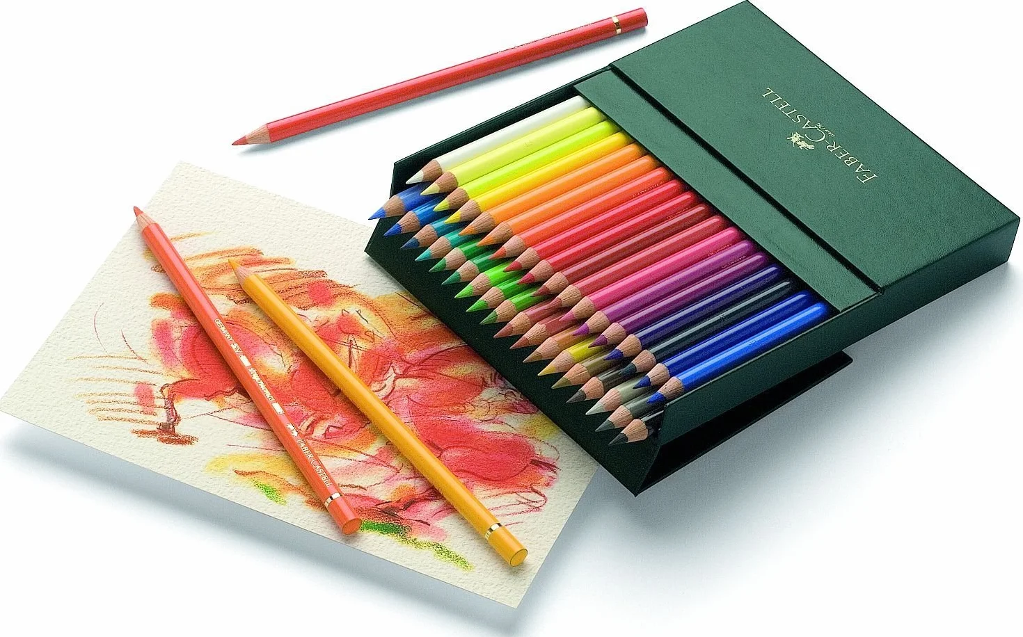 Faber-Castell Polychromos 110024 Kolorowe kredki dla artystów, metalowe pudełko, Einzeln, 36er Atelierbox, 1 szt