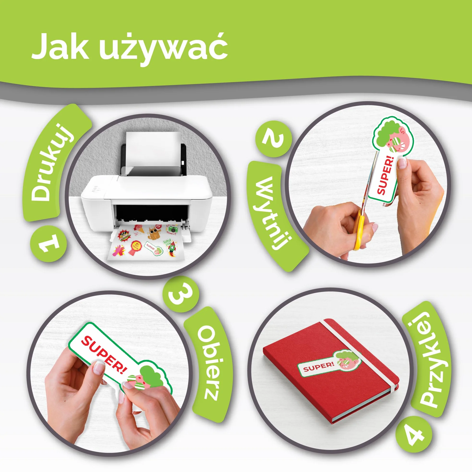 Papier do naklejek winylowych premium do drukowania, 34 arkusze, A4, matowy, wodoodporny, do druku laserowego i atramentowego, papier winylowy do drukowania, który szybko schnie, kompatybilny z Cricut