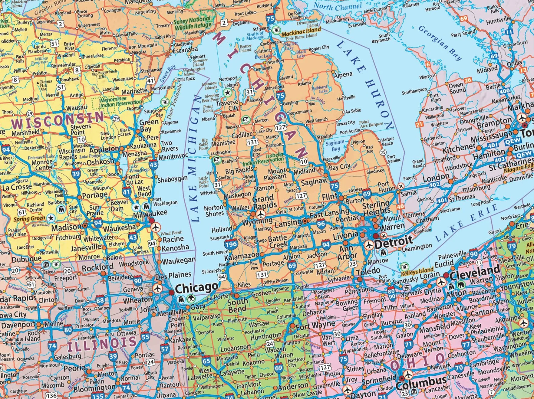 Close Up Xxl Mapa Usa 140 x 100 cm