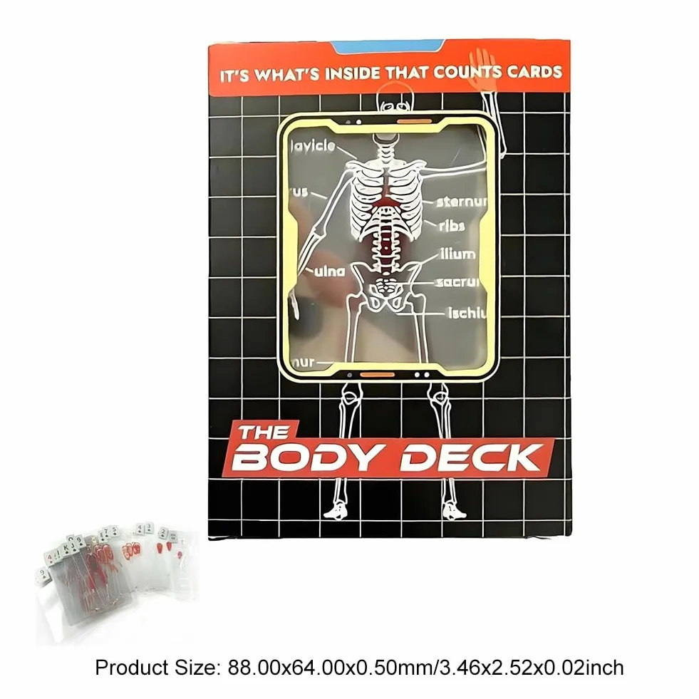 The Body Deck-Discover The Cuda Body Deck Funny Anatomy Playing Cards, 3D obraz ludzkiego ciała, pokład z półprzezłami