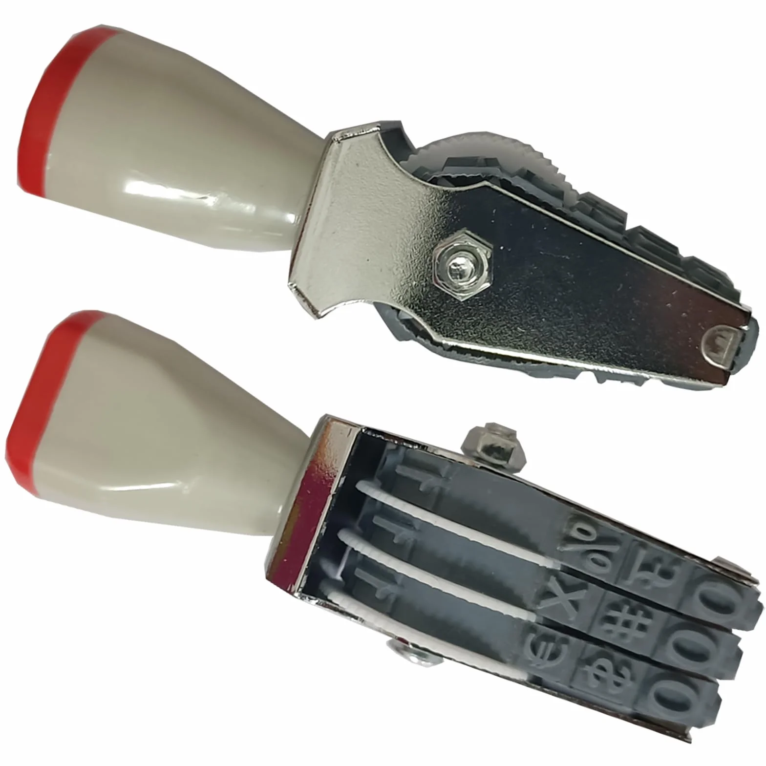 ZENG Regulowany 3-cyfrowy ręczny znaczek z cyfrą 0-9 i symbolami narzędzie do numeracji biurowej metalu/gumy nadruk 18 x 7 mm