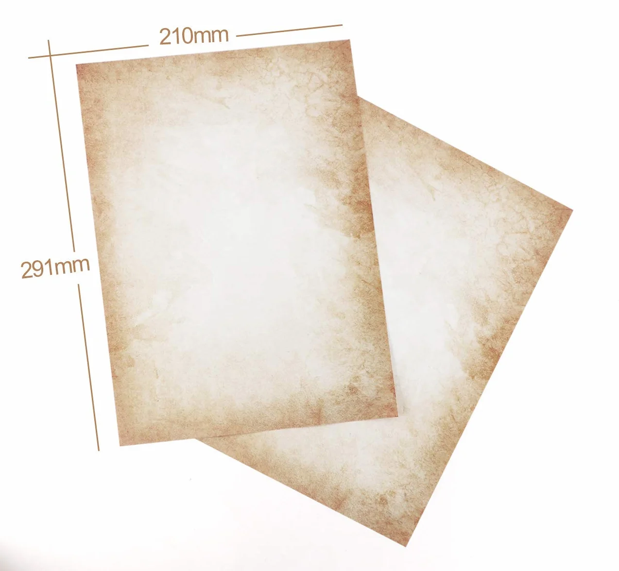 100 Arkuszy Papier Listowy Stary Vintage Absofine Alt Casanova Średniowieczny DIN A4 Obustronny 120 g